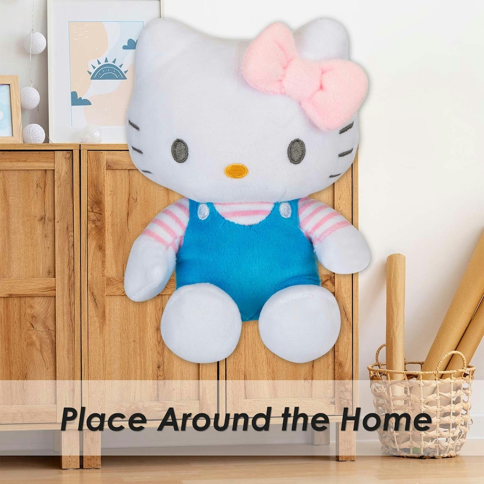 image 1 of Hello Kitty Soft Toy Light Blue Mini Plush Cute Plush Huggable Cuddly 15cm Blue