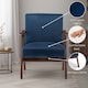 image 6 of Velvet Navy Blue Selma Accent Chair
