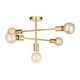 image 1 of Studio Multi Arm Lamp Semi Flush Ceiling Lamp, Satin Brass Plate