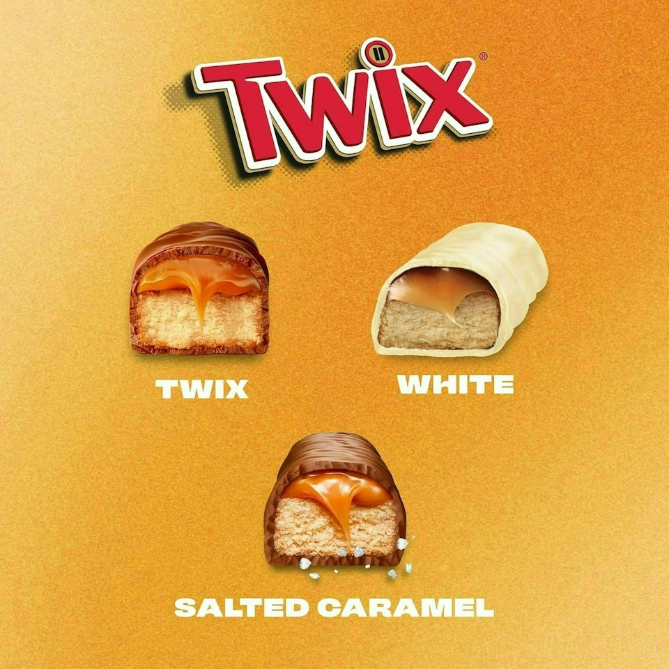 image 1 of Twix Variety Chocolate Hamper Gift Box | Classic | White | Xtra | Salted Caramel Gift for Him and Her, Perfect for Birthday, Thank You or Celebration Gifts