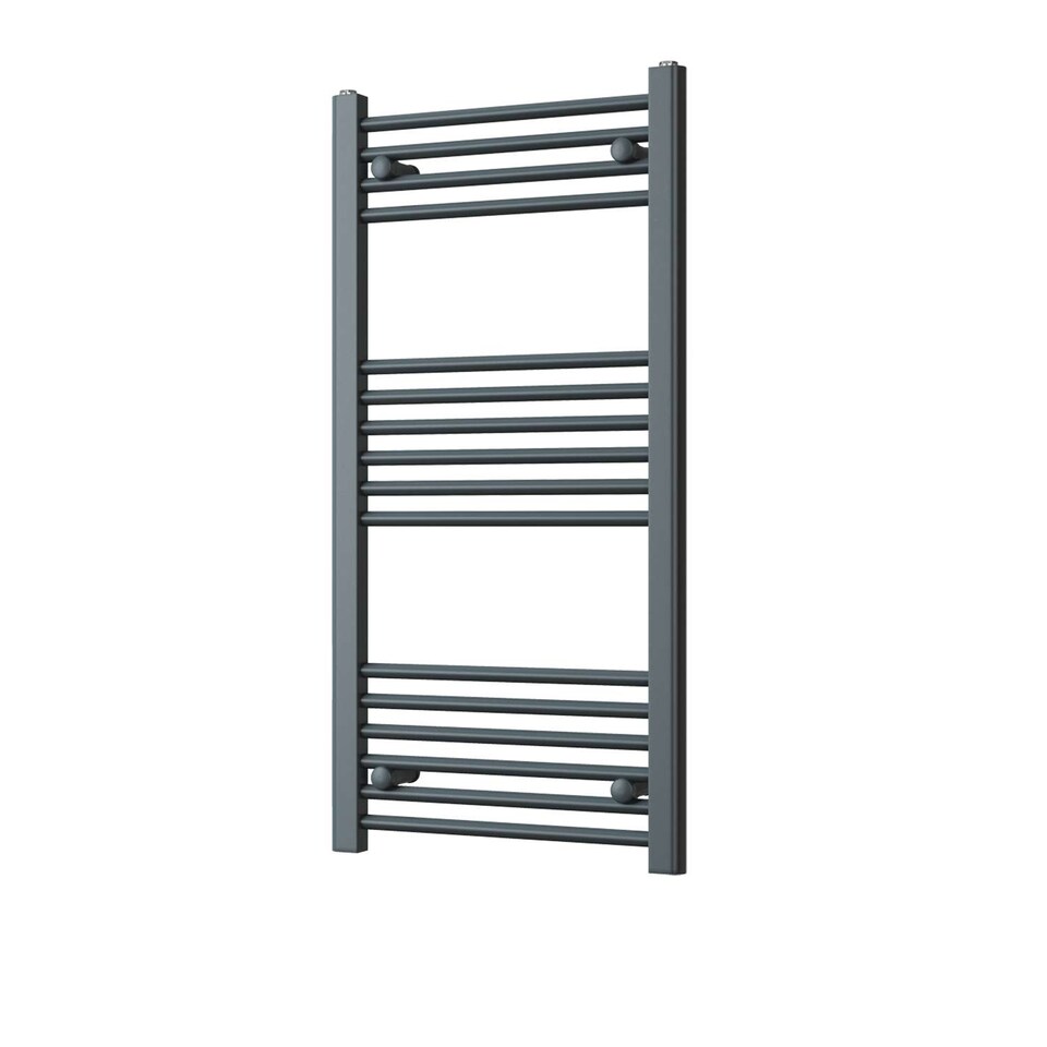 image 1 of Zennor - Anthracite Heated Towel Rail - H1000mm x W500mm - Straight