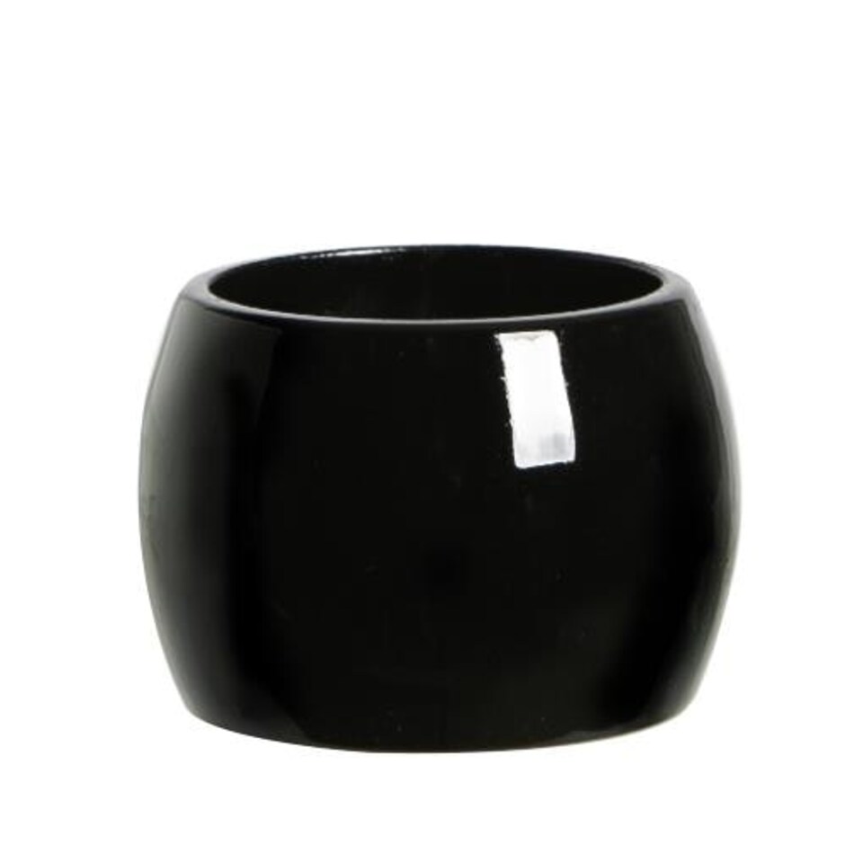 image 1 of Argon Tableware Metallic Napkin Rings - 4.5cm - Black - Pack of 6 Black