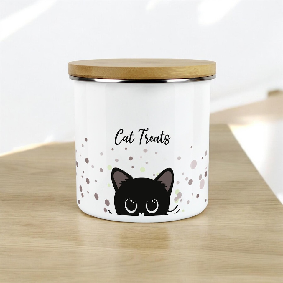 image 1 of Cat Treats Large Storage Canister
