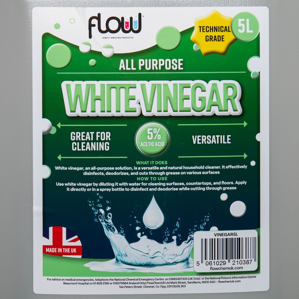 image 1 of 5 Litres White Vinegar Household Cleaner