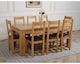 image 4 of Dakota 182 x 92cm Oak Large Dining Table and 8 Lincoln Chairs | Brown | Brown