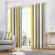 image 1 of Fusion Whitworth Stripe Eyelet Curtains Ochre