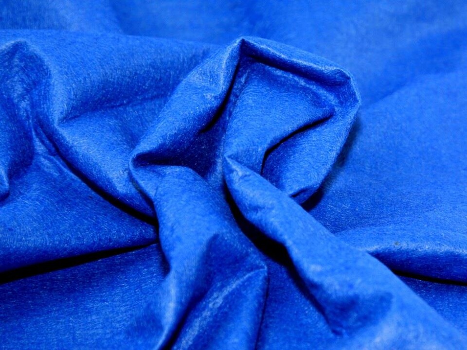 Blue Wool Felt Fabric for Toy Making, 180cm / 70" Wide - per metre