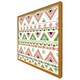 image 5 of Colourful striped gold style triangles (Picutre Frame) White | XS