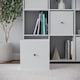 image 3 of Foldable Woven Fabric Storage Cube Box Drawer Insert Organiser Basket with Handle | White | White | Pack of 6 | 6