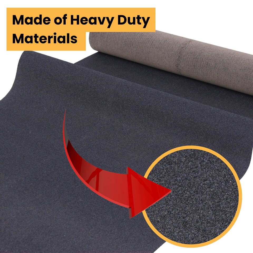 image 1 of NOVECRAFTO Polyester Shed Roofing Felt – Heavy-Duty Weatherproof Roof Felt Roll for Summerhouses, Sheds & Kennels – Premium Long-Life Roof Covering Black | 8m x 1m