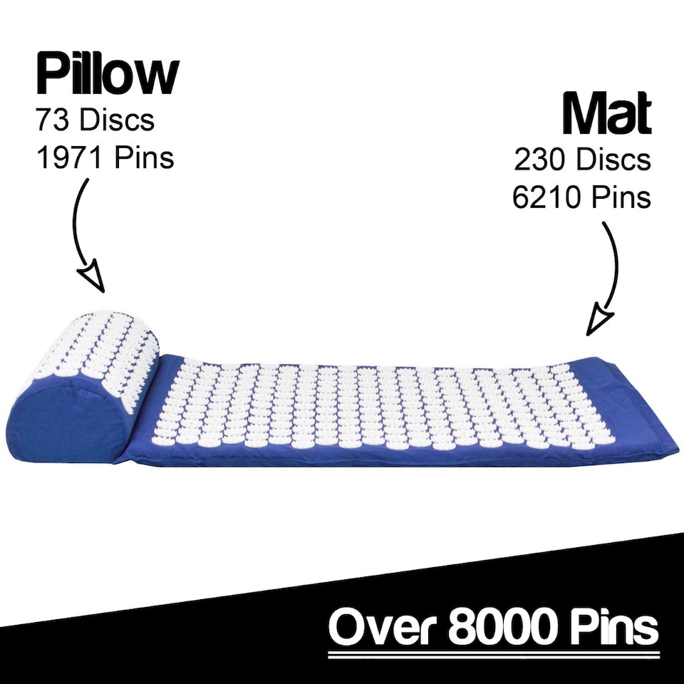 image 1 of Komodo Acupressure Mat, Pillow and Ball Set - Blue