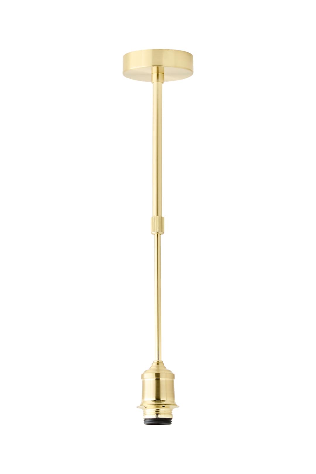 ValueLights Shaw Adjustable Drop Solid Bar Pendant Ceiling Light Fitting in Metallic Gold