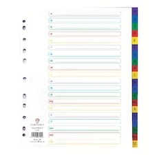 Concord Index A-Z A4 Extra Wide Polypropylene Multicoloured