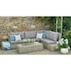 image 1 of Amalfi Collection Outdoor Large Corner Set - Glass - L80 x W212 x H80 cm - Beige