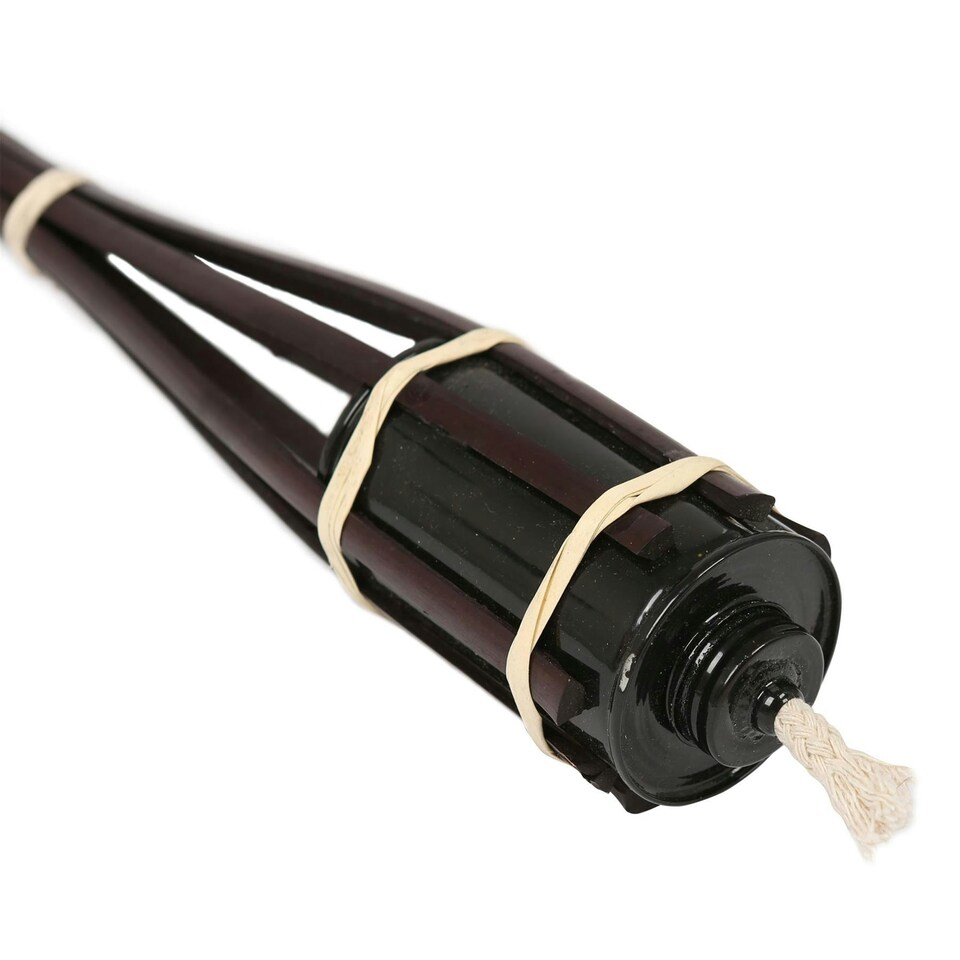 image 1 of Harbour Housewares Bamboo Garden Fire Torches - 113cm - Black - Pack of 12