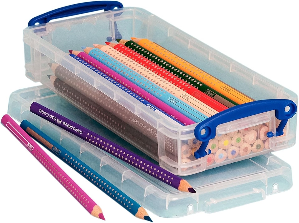 image 1 of Really Useful Plastic Storage Box 0.55 Litre Clear (Pack of 10)