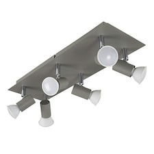 ValueLights Consul Matte Grey Spotlight and GU10 Spotlight LED 5W Cool White 6500K Bulb