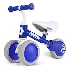 AyeKu Baby Toddler Balance Bike Silent Wheels Adjustable Seat, 1-3 Years, Blue | Blue