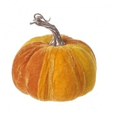 Heaven Sends Halloween Orange Velour Pumpkin Decoration