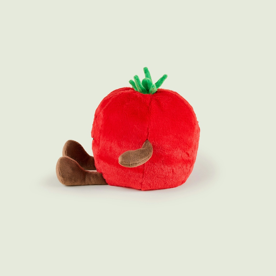 image 1 of Warmies Tomato Plush , Large Size, Fully Microwave Safe and Weighted Cuddly for Anxiety, Cool in The Freezer or Heat in The Microwave, Soft Heat Cushion