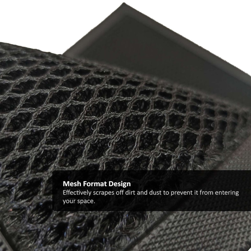 image 1 of Nicoman Black Meshmat Entrance Doormat 76cm x 43cm | Black | Black