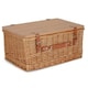 image 2 of Double Steamed Empty Picnic Basket with Pinewood Lid Brown | XL