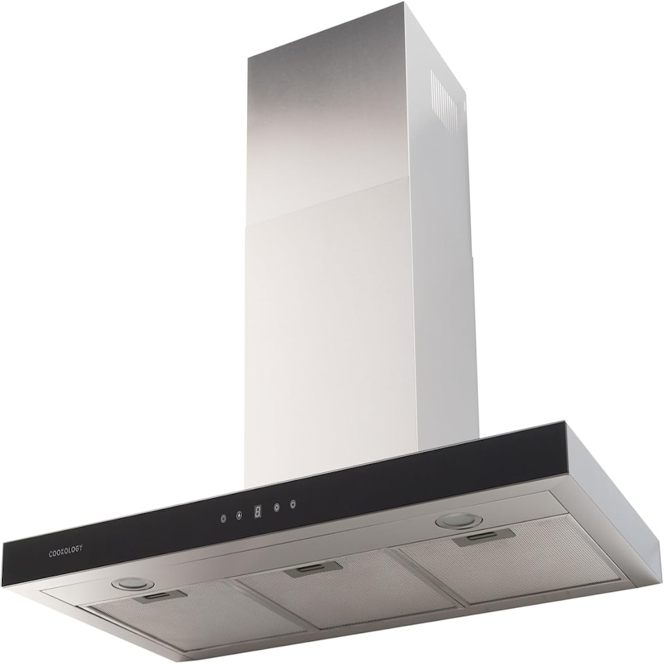 image 1 of Cookology 90cm Stainless Steel Chimney Cooker Hood - Energy Rating A++