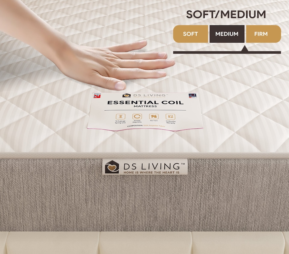 image 1 of EasyRest Medium Soft Spring Essentials Mattress | Grey