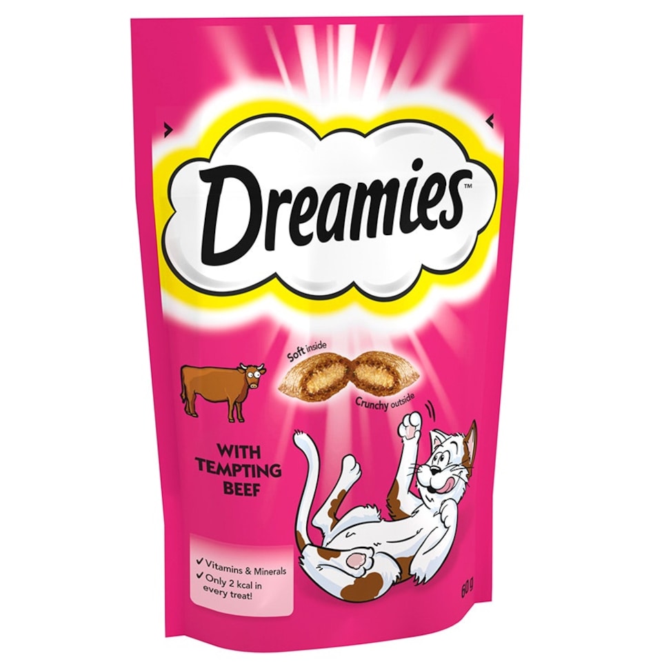 image 1 of Dreamies Cat Treats Beef 8 x 60g