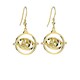 image 5 of Official Harry Potter Time Turner Sterling Silver, Gold Plated Drop Earrings with Crystal Elements - HPSE021-G