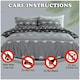 image 3 of Simple Reversible Geo Printed Duvet Cover Set Polycotton Beddings Grey | Double