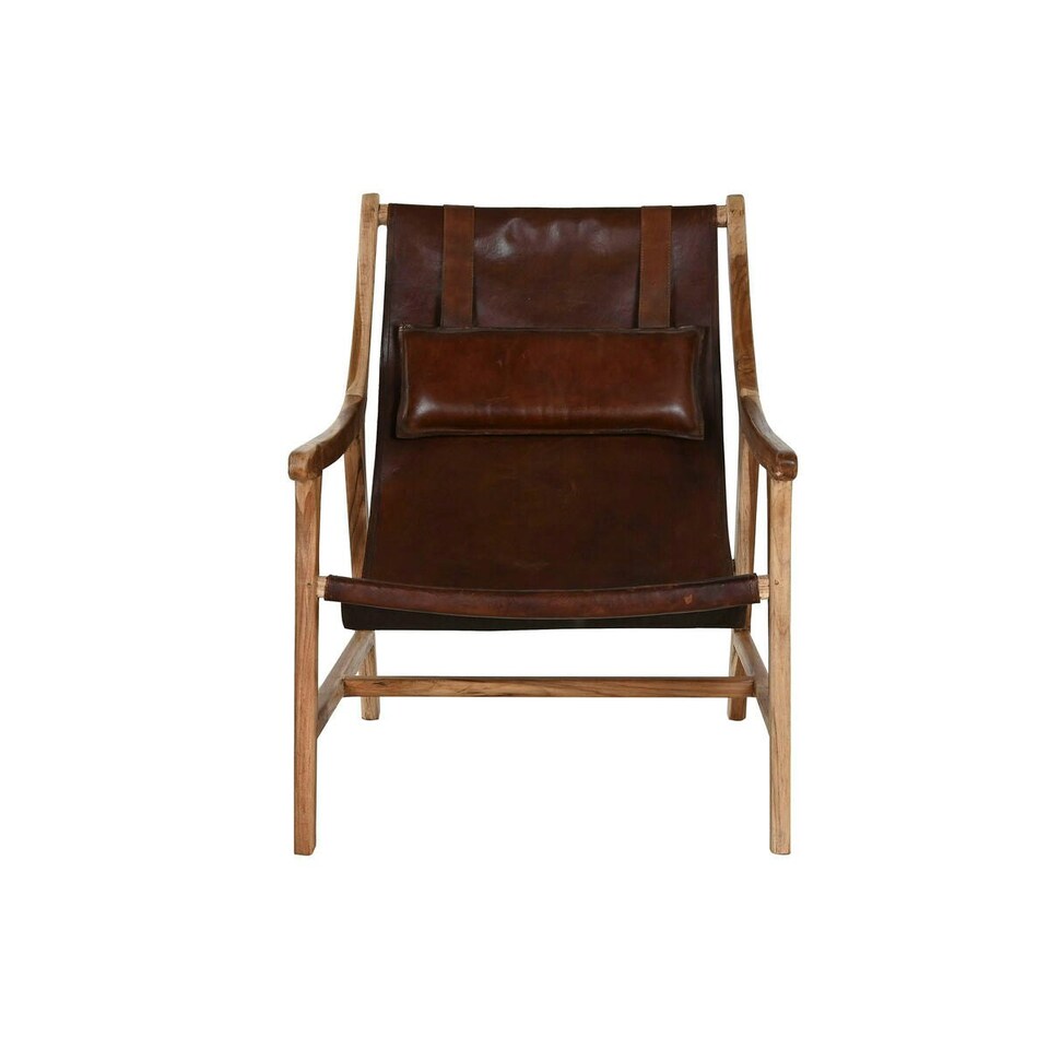 image 1 of Armchair Home ESPRIT Natural Dark brown Teak 68 x 86 x 86 cm N/A
