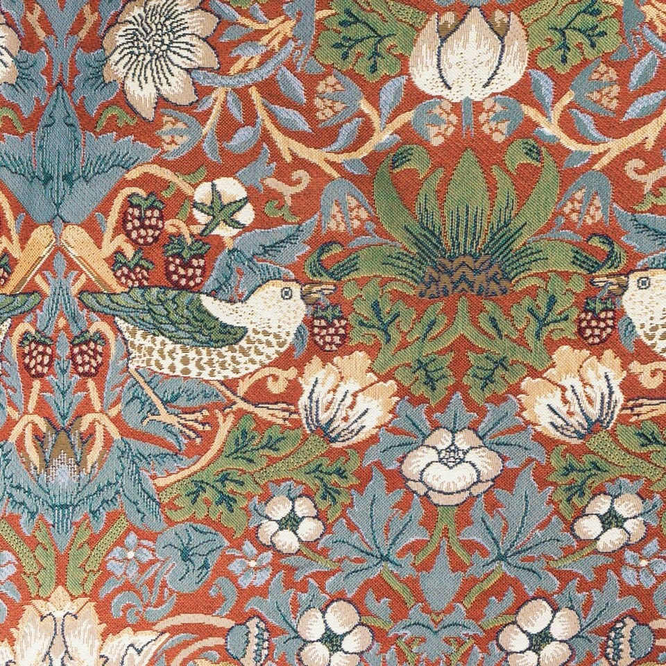 image 1 of Signare Coin Purse William Morris Red Strawberry Thief Red