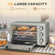 image 8 of HOMCOM Mini Oven 21L Electric Grill w/ Adjustable Temp 1400W, Silver Tone
