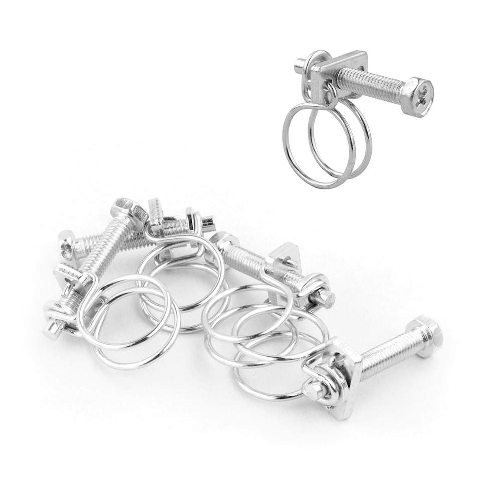 Pisces Double Wire Hose Clips for 12.5mm Pipe - 5 Pack