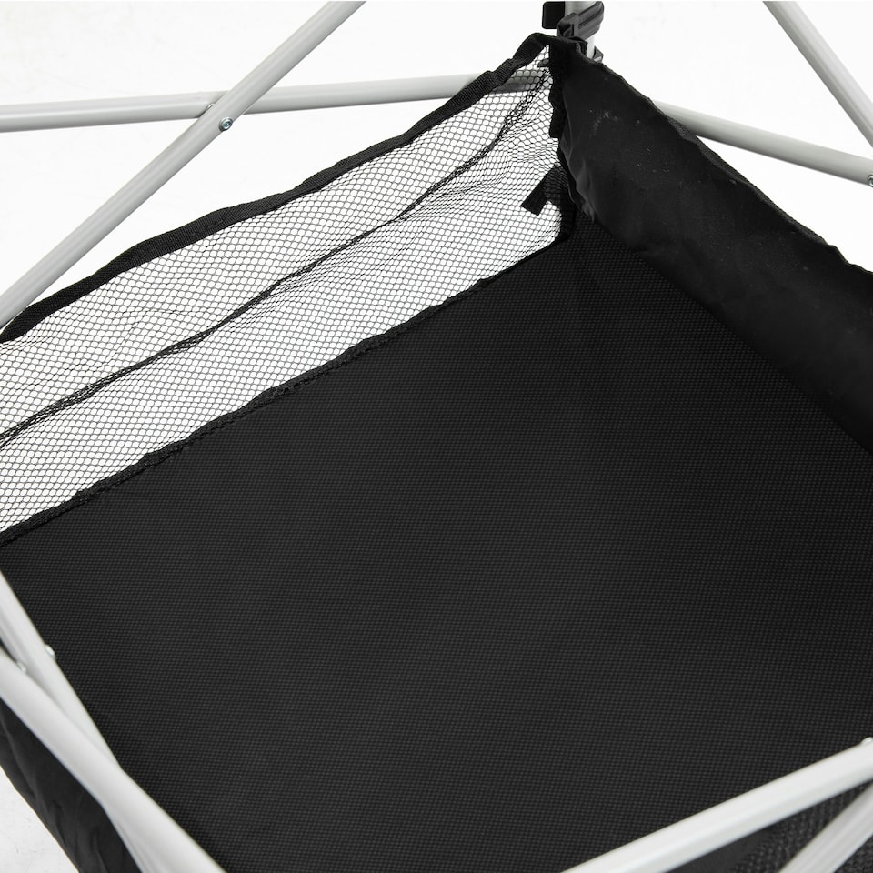 image 1 of Outsunny Aluminum Camping Table Folding Table Picnic Table w/ Mesh Bag, Silver