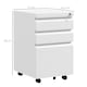 image 5 of Vinsetto 3-Drawer Filing Cabinet with Lock, Mobile Steel File Cabinet for A4, Legal and Letter Size, Under Desk Drawers with Pre-Assembled Body for Home Office, 37 x 43.5 x 60 cm, White | White | White