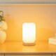 image 1 of ValueLights Maja Pair of Wooden Base Bedside Table Lamps with White Paper Fold Lampshade - Bulbs Included