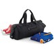 image 2 of Bagbase Plain Varsity Barrel / Duffle Bag (20 Litres) - Black/Black - One Size