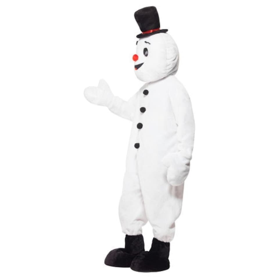 image 1 of Snowman Mascot Christmas Fancy Dress Costume Unisex Adult One Size White | One Size