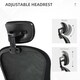 image 5 of Vinsetto Mesh Chair with Headrest, 4D Lumbar Support, Flip-up Arm, Black Black