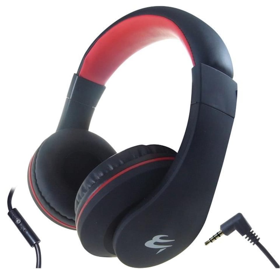 COMPUTER GEAR - HP531 Mobile Headset with Inline Mic & Remote, Black/Red