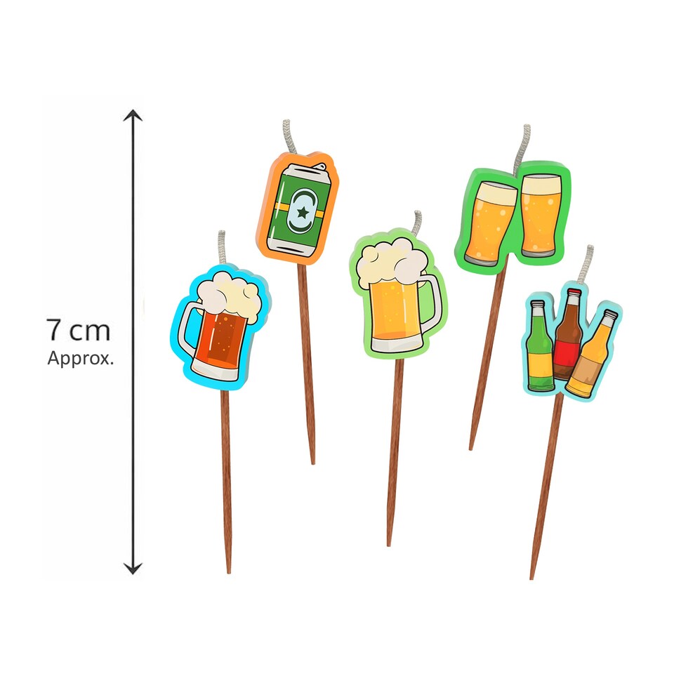 image 1 of Novelty Cake Candle Set - Beer