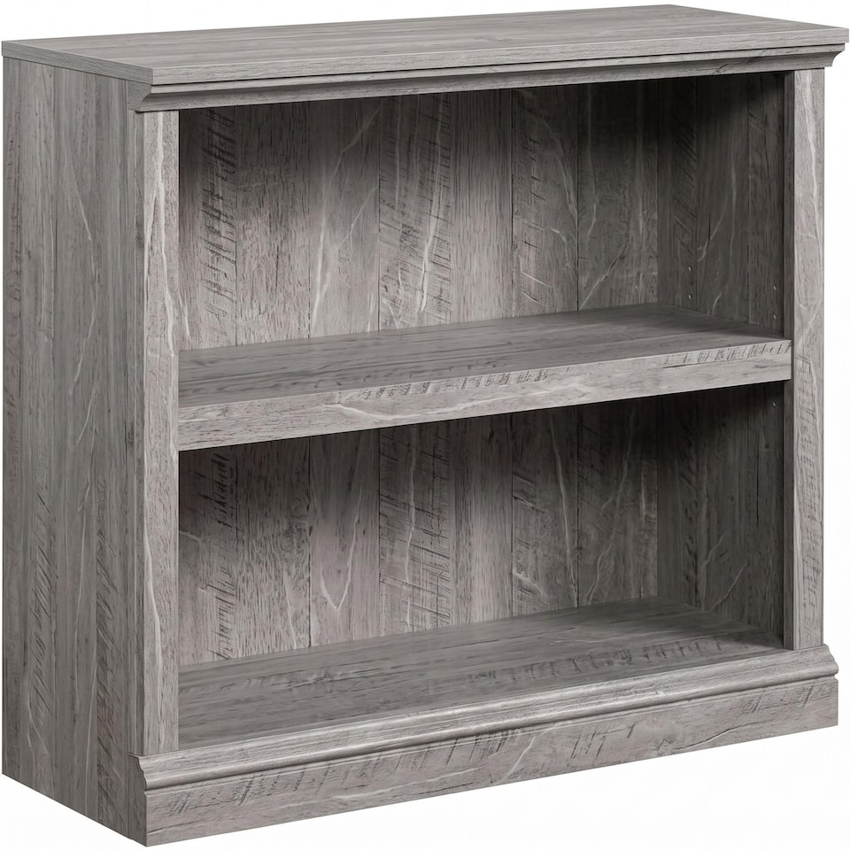 image 1 of London Boutique 2 Tier Adjustable Bookshelf Freestanding Wooden Bookcase Storage Cabinet (W)90cm (D)34cm (H)76cm
