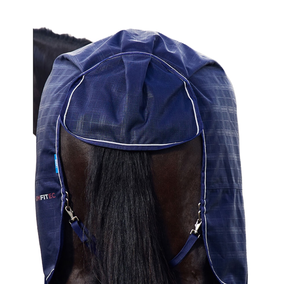 image 1 of Weatherbeeta Comfitec Prelim Standard-Neck Plaid 220g Horse Turnout Rug | Blue | Navy | 5Ft | 1