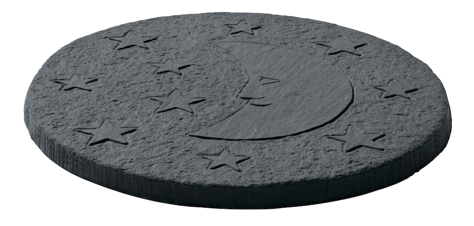 image 1 of Celestial Moon Round Stepping Stone 450mm  Welsh Slate - Full Pallet of 25 - Bowland Stone
