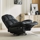 image 7 of Chicago Faux Leather Swivel & Rocker Manual Recliner Chair Black | Black | Black | One Size