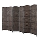 image 6 of COSTWAY 6 Panel Room Divider Privacy Screen Wall Folding Partition Hand woven Rattan