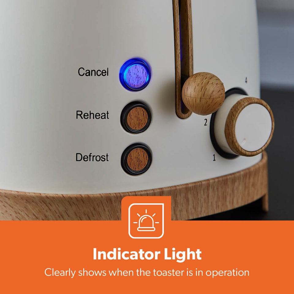 image 1 of GEEPAS 2 Slice Toaster NordiQ Design,850W Cream