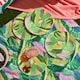 image 1 of OHS Summer Print Plastic Picnic Plates Set of 4 Lightweight Outdoor | Green | Colourful Palm